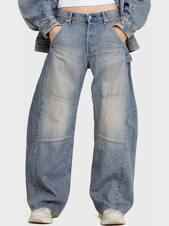 Γυναικείο Jean Παντελόνι σε Loose Εφαρμογή Dark Aged Denim