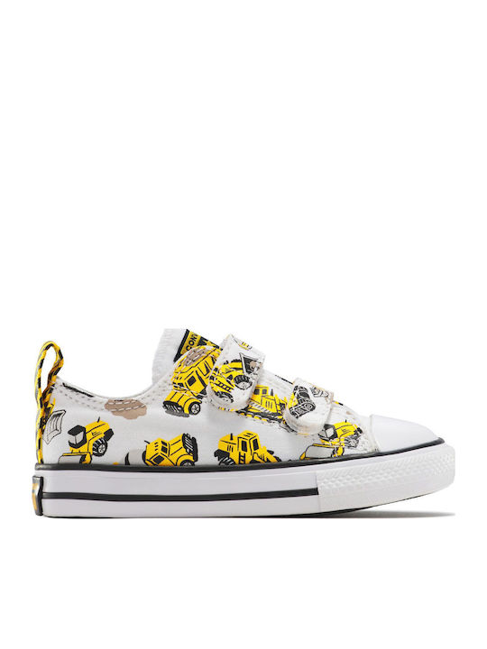 CHUCK TAYLOR ALL STAR Παιδικά Sneakers με Σκρατς Λευκά