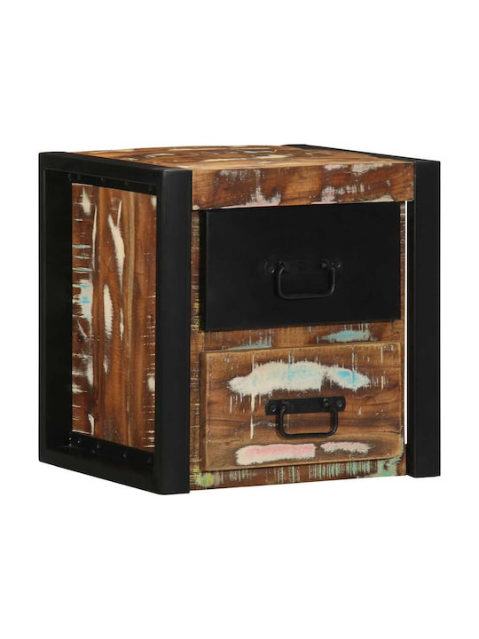 Κομοδίνο από Μασίφ Ξύλο Πολύχρωμο 40x35x40cm