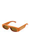 Gucci Women's Sunglasses with Orange Plastic Frame and Brown Lens GG1771S 007
