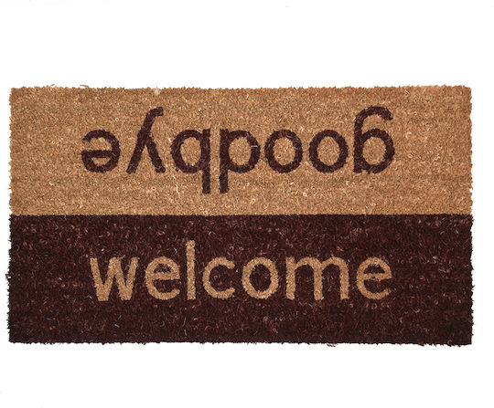 Entrance Mat made of Coir with Anti-slip Backing Welcome 40x70cm