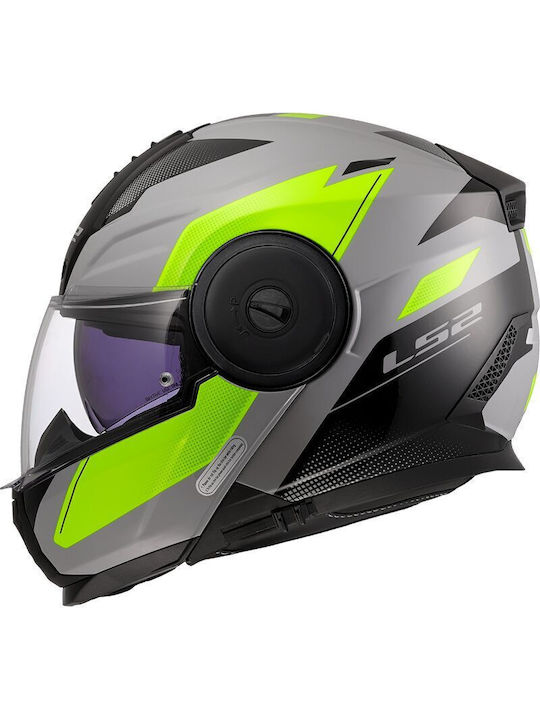 LS2 FF902 Scope II Duria Gloss Grey/H-V Yellow ...