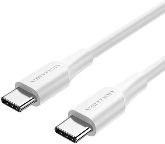 Vention Regular USB 2.0 Cablu USB-C bărbătesc - USB-C 60W Alb 1.5m