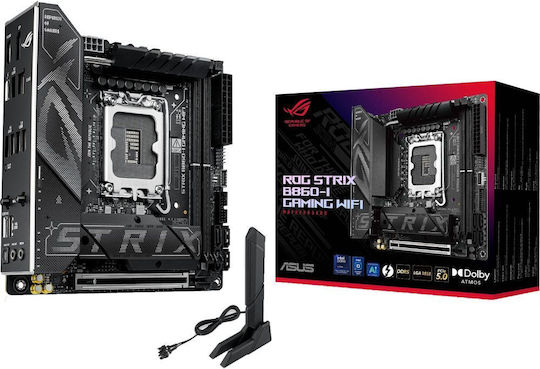 Asus Rog Strix B860-I Gaming WIFI Дънна платка Mini ITX с Intel 1851 Сокет