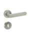 Perfect Lever Middle Door with Rosette Pair with Rosette Nickel Satin