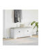 Mobilier de Intrare cu Dulap pentru Pantofi & Bancă Alb 114x40x45cm