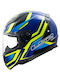 LS2 FF353 Rapid II Flitz Gloss H-V Yellow/Blue Motorcycle Helmet Full Face ECE 22.06 1300gr