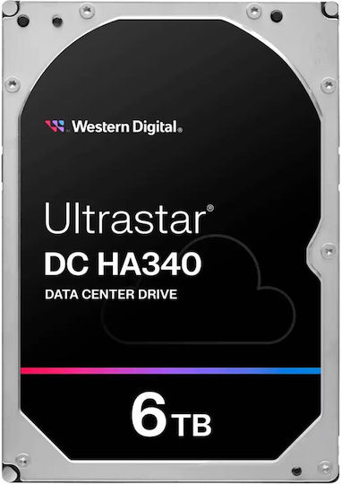 Western Digital Ultrastar DC HA340 6TB HDD Σκληρός Δίσκος 3.5" SATA III 7200rpm με 256MB Cache για NAS / Server / Καταγραφικό 0B47077
