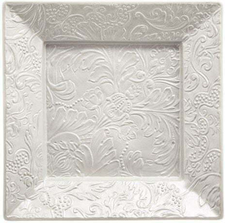 Raynaud Limoges Tray Διακοσμητική Πιατέλα Τετράγωνη Λευκή 17x17εκ.