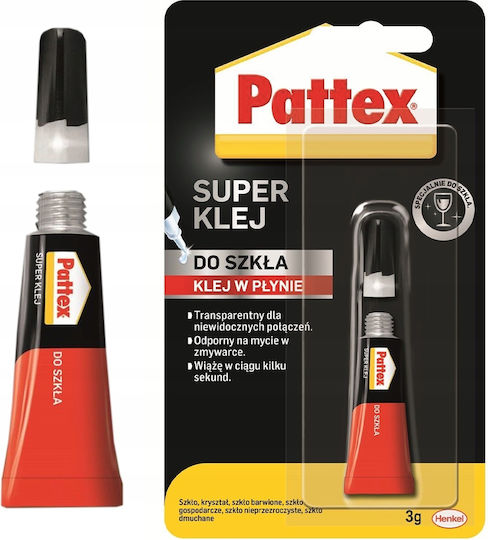 Henkel Pattex Super Glue For Glass Течен Строително лепило Прозрачно 3гр 1бр