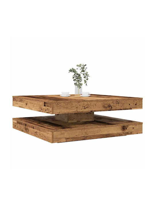 Square Central Wooden Coffee Table Brown M90xP9...