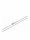 White Gold Chain Neck Theta 14K Length 50cm