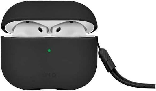Uniq Lyden Hülle Synthetisches Leder in Schwarz Farbe für Apple AirPods 4