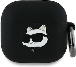Karl Lagerfeld Choupette 3d Θήκη Σιλικόνης σε Μαύρο χρώμα για Apple AirPods 4