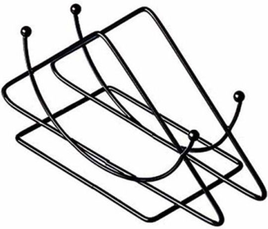 H&S Collection Metallic Black Napkin Holder 13.7x6.2x7.7cm 7357807190