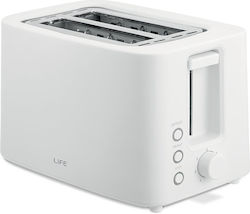 Life Crunchy Тостер Двуместна 750W Бяла