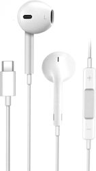 Earldom EC-01 In-ear Handsfree Headphones with Connector USB-C White