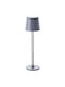 Brilliant Metall Tischlampe LED mit Gray Schirm und Basis