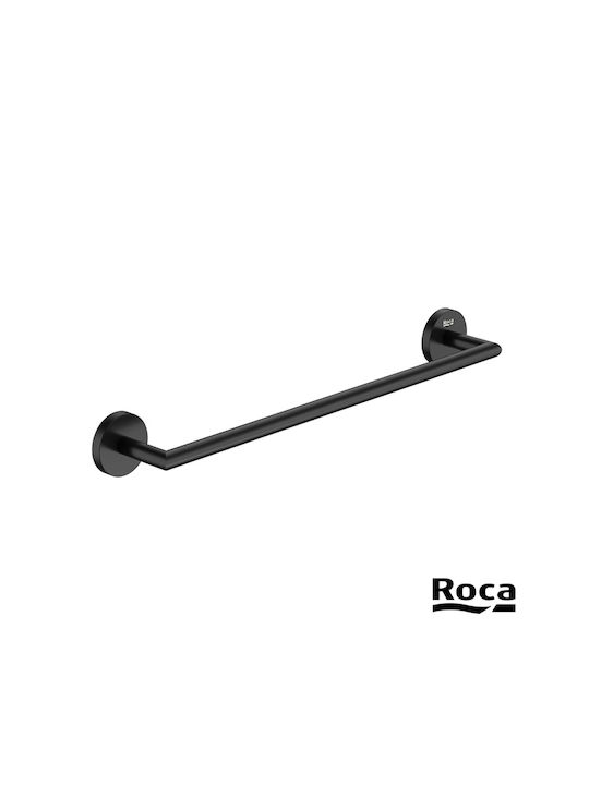Roca Single Wall-Mounted Bathroom Rail ​45x45cm Black