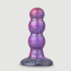 Bad Demon Rhalerio Ribbed Реалистично Лилаво Дилдо 10см Bad Demon Rhalerio Ribbed Реалистично Лилаво Дилдо 10см