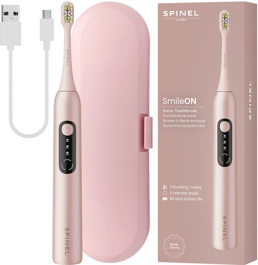 Spinel Smileon Pink Electric Toothbrush + Pink Case Ηλεκτρική Οδοντόβουρτσα με Θήκη Ταξιδίου Ροζ