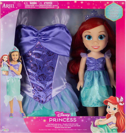 Jakks Pacific The Little Mermaid Ariel Puppe für 3++ Jahre 38cm.