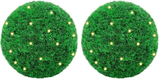 Πυξάρι σε Γλάστρα 52cm με LED 2τμχ vidaXL
