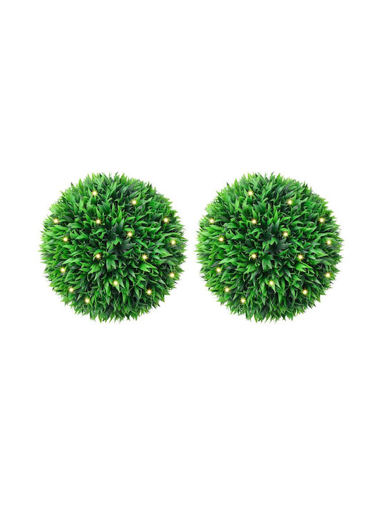Buxus in Topfpflanze 38cm mit LED 2 Stück vidaXL