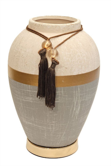 La Belle Maison Ceramic Vase Gold 18x30cm