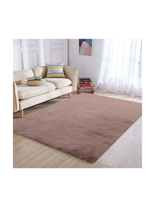 Χαλί Αντιολισθητικό Γούνινο 120x160cm Σάπιο Μήλο/ροζέ