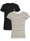 Σετ Παιδικά T-shirts Μπεζ/Μαύρο