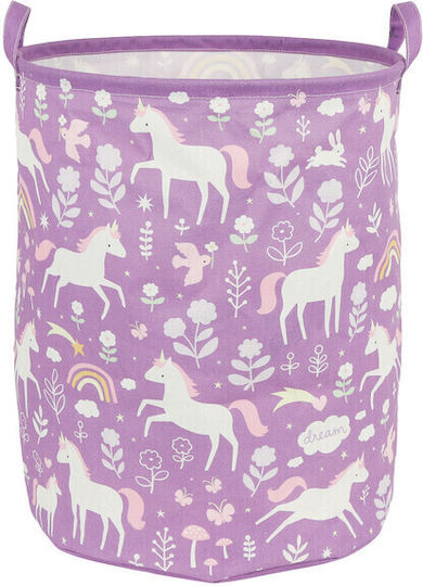 A Little Lovely Company Children's Storage Basket made of Fabric Purple 40x40x50cm 1pcs