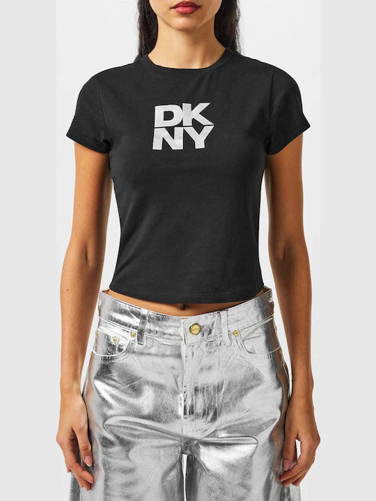Logo Damen T-Shirt Black/silver