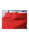 Ariete Плик за Завивка Памучен Кинг Сайз 220x240 Red