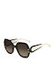 Carolina Herrera Women's Sunglasses with Black Plastic Frame and Brown Gradient Lens HER 0314/G/S 80S/HA