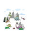 Decowalls Kinder Wandsticker Wand 100x200cm