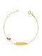 Kiriakos Gofas Kinderarmband ID aus Gold 9K