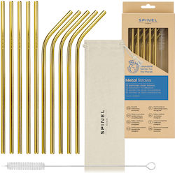 Spinelsoda Gold Metal Straws 10 Pieces Spinelsoda Gold Metal Straws 10 Pieces