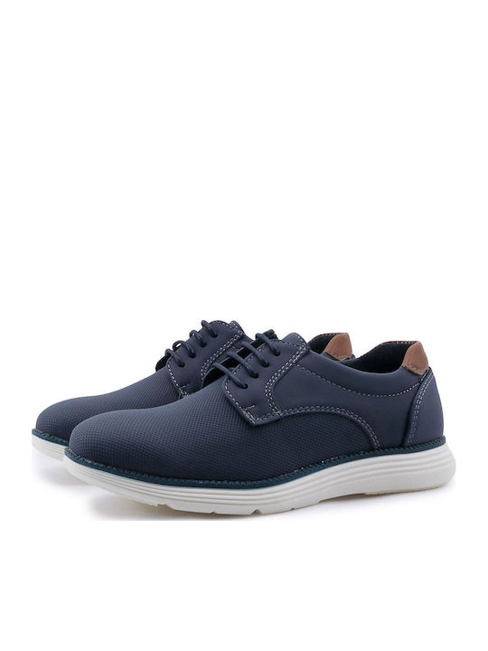 Boys Moccasins with Laces Blue