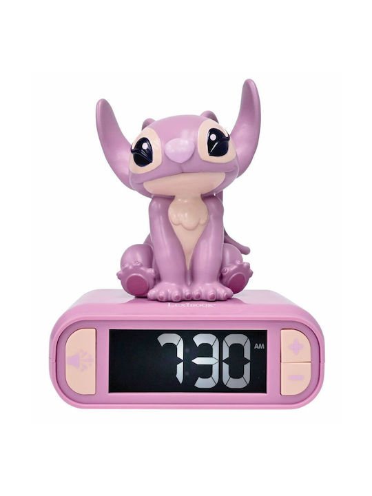 Desktop Clock Disney Stitch Angel 3D with Night Light RL800D1