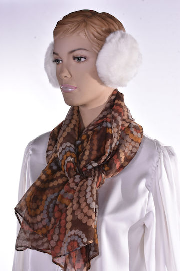 Earmuff Knitted in Ecru color
