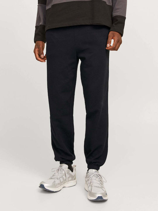 Jack & Jones Παντελόνι Φόρμας με Λάστιχο Μαυρο