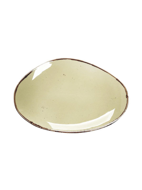 Espiel Terra Serving Platter Oval made of Porcelain Green 36x24.5cm