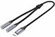 Vention Cablu USB 2.0 USB-C Male - 3,5 mm Gri 0,3m BGNHY