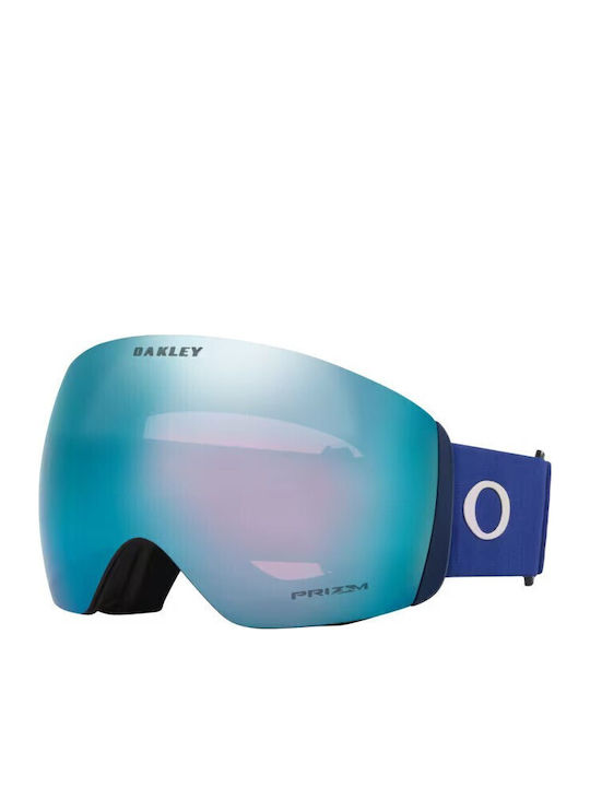 Oakley Flight Deck L Μάσκα Σκι & Snowboard Ενηλίκων Μπλε με Φακό σε Μπλε Χρώμα