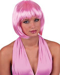 Pink Short Wig with Bangs #es_57315