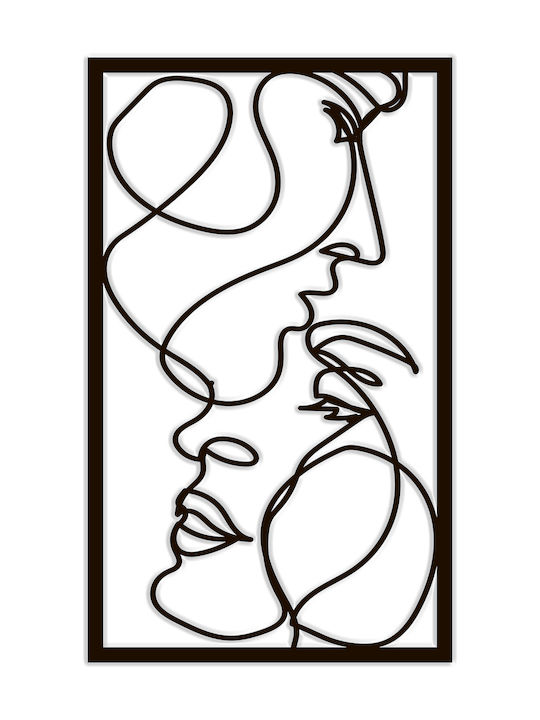 Wandgemälde Offenes Paneel Moderne Dekoration Minimalistische Gesichter 59x95