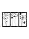 3D Painting Open Work Triptych Panel Living Room Flowers Poppies Wall Decoration