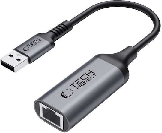 Tech-Protect UltraBoost Adaptor Rețea USB cu Conexiune Cablată Gigabit Ethernet