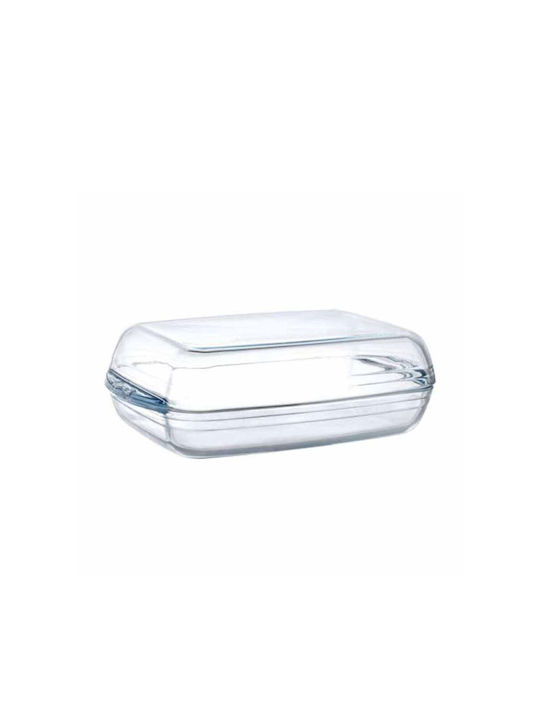 Rechteckig Feuerfestes Geschirr Glas mit Deckel 5200ml 1Stück